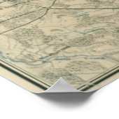 kaart van de Richmond Virginia Area (1864) Poster (Hoek)