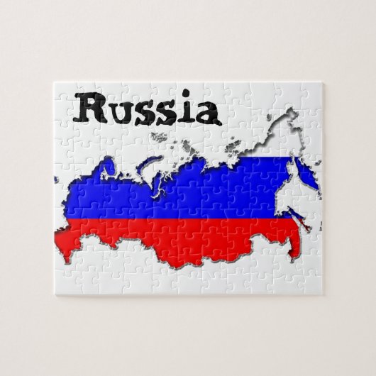 Kaart van de Russische puzzel Legpuzzel (Horizontaal)