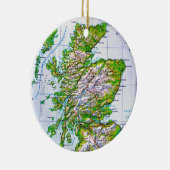  kaart van de Schotse Orkney-eilanden Keramisch Ornament (Rechts)