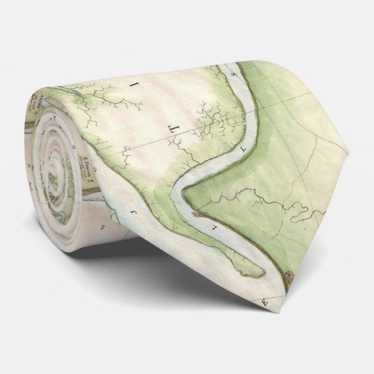  kaart van de Sint-Marys, FL/GA (1857) Stropdas (Opgerold)