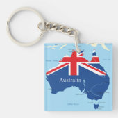 Kaart van de Sleutelhanger van Australië (Voorkant)