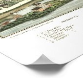 Kaart van de sluizen van Windsor, CT in 1877 Poster (Hoek)