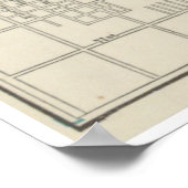  kaart van de spoorweg van Chicago (1893) Poster (Hoek)