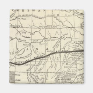 Kaart van de spoorweg van de noordelijke Stille Oc Magneet