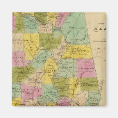 Kaart van de staat Alabama Magneet (Voorkant)