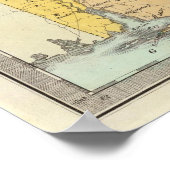 Kaart van de staat Alabama Poster (Hoek)