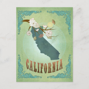 Kaart van de staat Californië - Sage Green