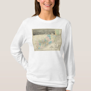 Kaart van de staat Californië T-shirt