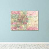 Kaart van de staat Colorado Canvas Afdruk (Insitu (Houten vloer))
