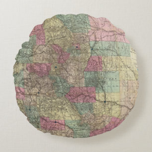 Kaart van de staat Colorado Rond Kussen
