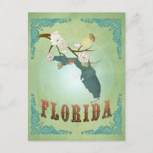 Kaart van de staat Florida - Sage Green