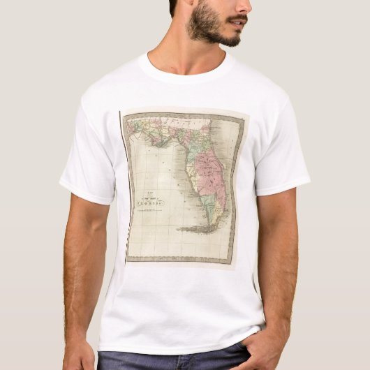 Kaart van de staat Florida T-shirt (Voorkant)