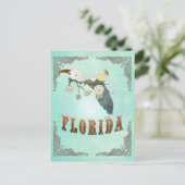 Kaart van de  staat Florida - Turquoise Blue (Staand voorkant)