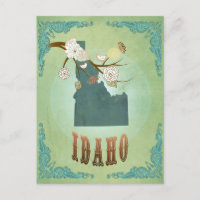 Kaart van de staat Idaho - Groen