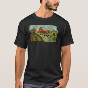 kaart van de staat Kansas Wichita Overland Park T-shirt