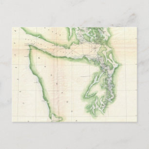 kaart van de staat Kusta Washington (1857)