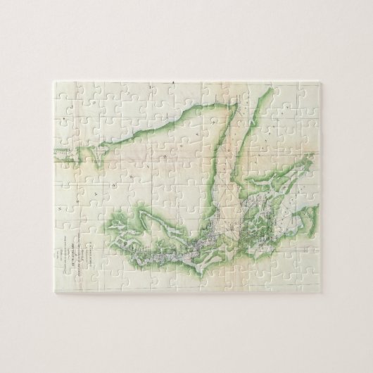 kaart van de staat Kusta Washington (1857) Legpuzzel (Horizontaal)