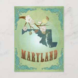 Kaart van de staat Maryland - Groen