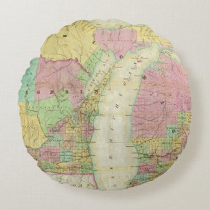 Kaart van de staat Michigan Rond Kussen