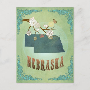 Kaart van de staat Nebraska - Groen