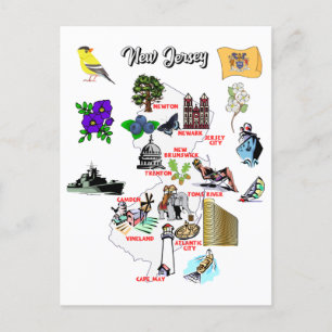 Kaart van de staat New jersey