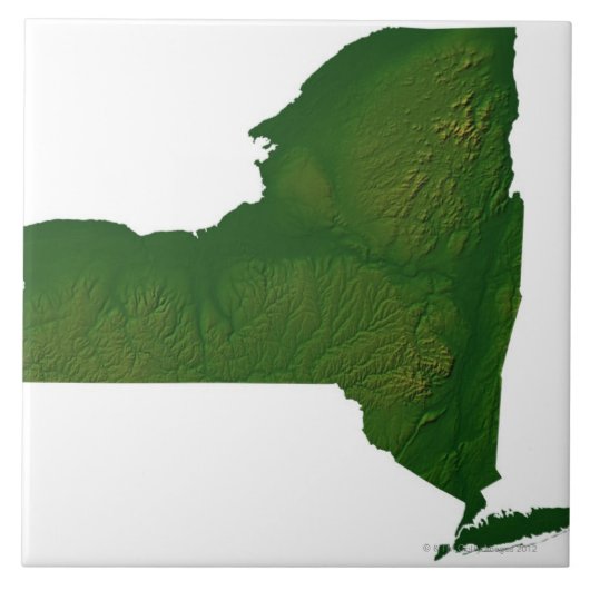 Kaart van de staat New York Tegeltje (Voorkant)