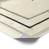 kaart van de staat Rhode Island Poster (Hoek)