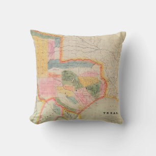 Kaart van de staat Texas 1835 Kussen