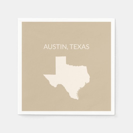Kaart van de staat Texas Home Decor Servet (Voorkant)