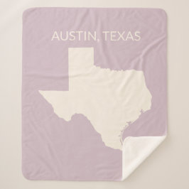 Kaart van de staat Texas Home Decor Sherpa Deken