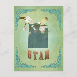 Kaart van de staat Utah - Sage Green