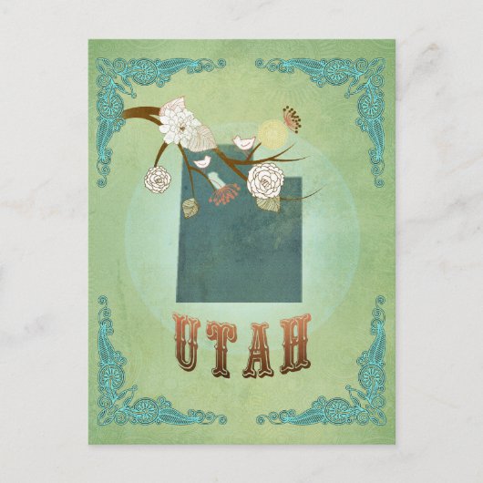 Kaart van de staat Utah - Sage Green (Voorkant)