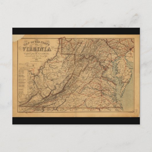 Kaart van de staat Virginia (1865) (Voorkant)