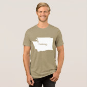 Kaart van de staat Washington, PNW Tri-Blend Shirt (Voorkant volledig)