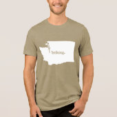 Kaart van de staat Washington, PNW Tri-Blend Shirt (Voorkant)
