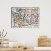  kaart van de staat Washington Poster (Keuken)