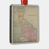 Kaart van de stad Albert Lea, Minnesota Metalen Ornament (Rechts)