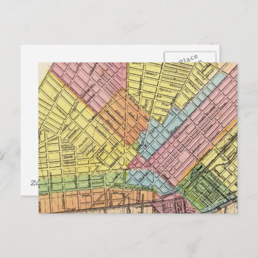 Kaart van de stad Buffalo (Voorkant / Achterkant)