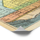 Kaart van de stad Buffalo Poster (Hoek)