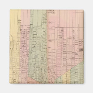 Kaart van de stad Detroit Magneet
