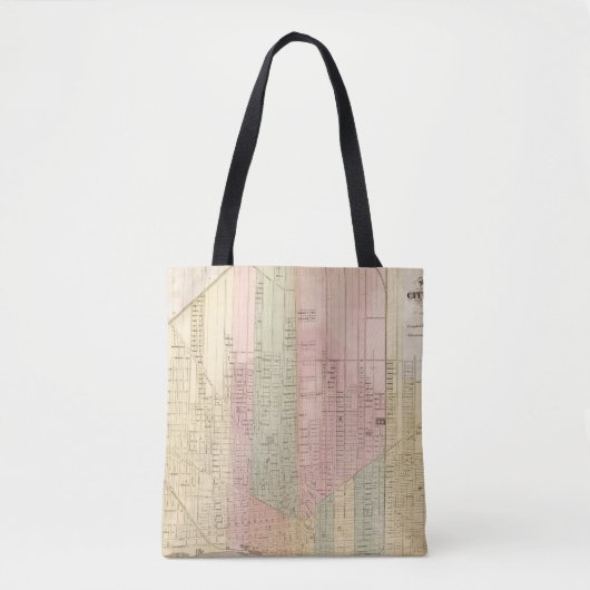 Kaart van de stad Detroit Tote Bag (Voorkant)