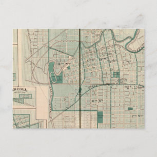 Kaart van de stad Fort Wayne met Cedarville