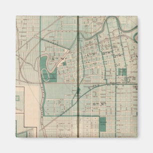 Kaart van de stad Fort Wayne met Cedarville Magneet