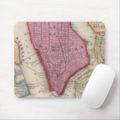  kaart van de stad New York (1860) Muismat (Met muis)