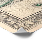  kaart van de stad New York (1860) Poster (Hoek)