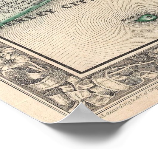  kaart van de stad New York (1860) Poster (Hoek)