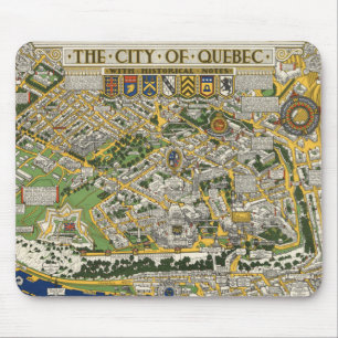 Kaart van de stad Quebec Muismat