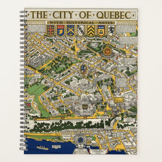 Kaart van de stad Quebec Planner (Voorkant)