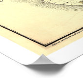 Kaart van de stad Seattle 1890 Poster (Hoek)