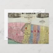 Kaart van de stad St. Louis (Voorkant / Achterkant)